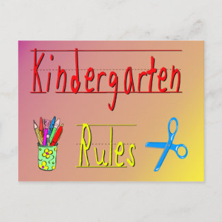 Postal Reglas de Kindergarten