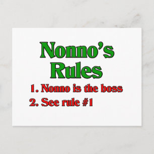 Postal Reglas de Nonno (Abuelo italiano)