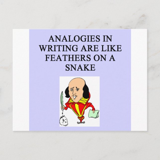 Postal reglas divertidas para los escritores (Anverso)