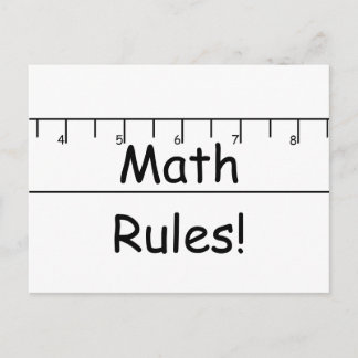 Postal ¡Reglas matemáticas!