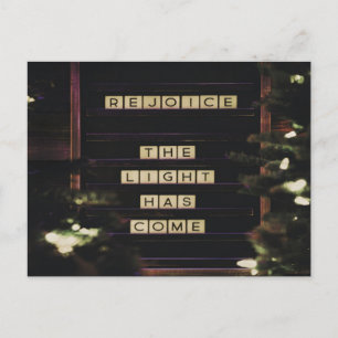 Postal Regocíjese La Luz Ha Venido Isaías 60 Versículo Bí