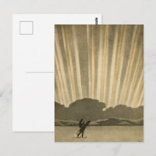 Postal Regreso del cazador de cabezas Arthur Heming