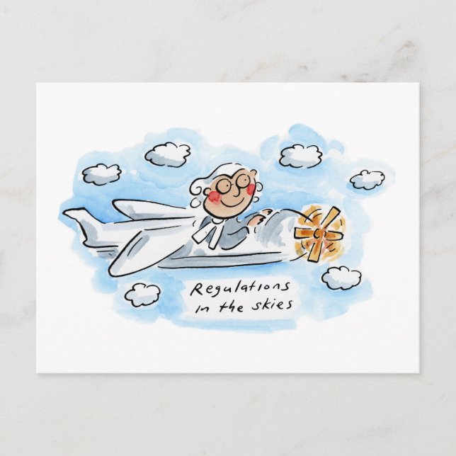Postal Regulación en los cielos (Anverso)