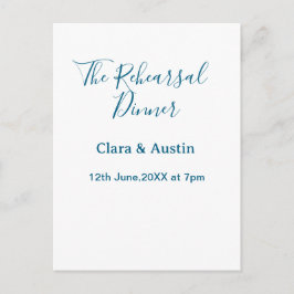 Postal Rehearsal dinner the night before simple minimal m