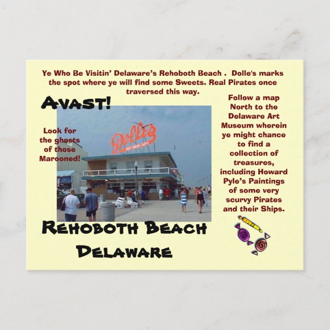 Postal Rehoboth Beach, Delaware (Anverso)