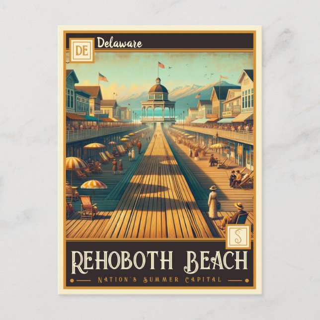 Postal Rehoboth Beach, Delaware | Vintage (Anverso)