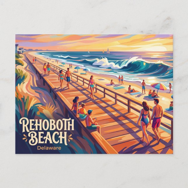 Postal Rehoboth Beach EE. UU. (Anverso)