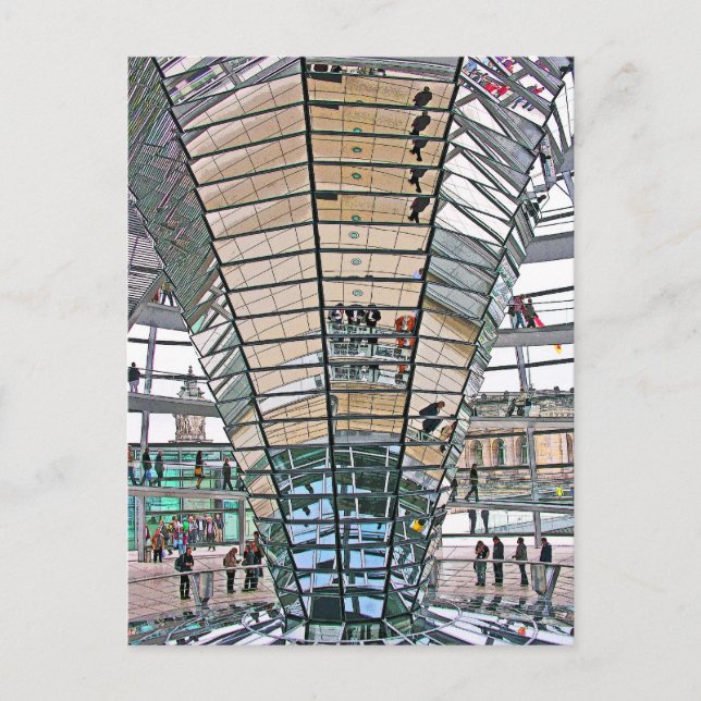 Postal Reichstag / Bundestag, Interior, Berlín(r37pst) (Anverso)