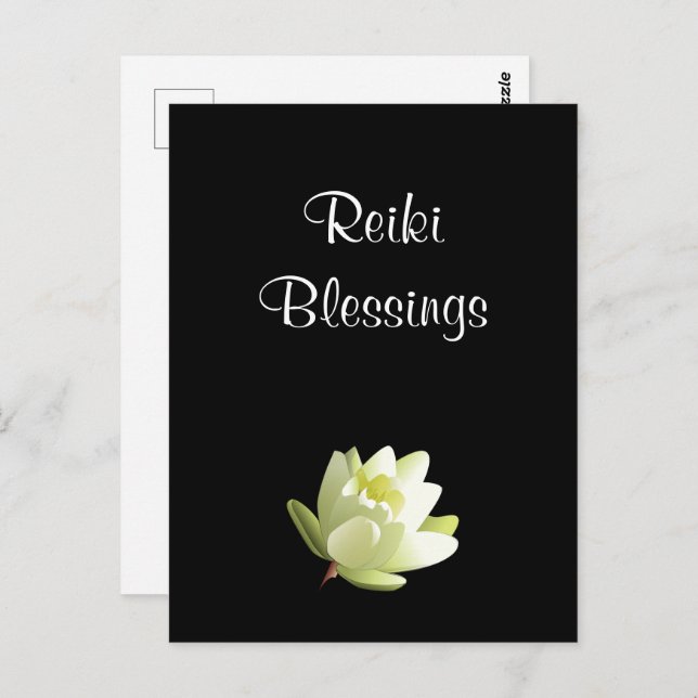 Postal Reiki Blessings white Lilly (Anverso / Reverso)