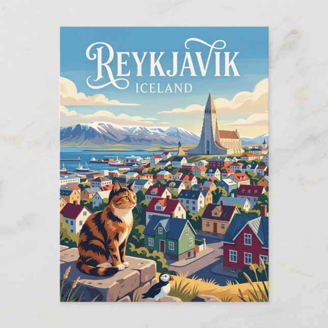 Postal Reikiavik Islandia (Anverso)