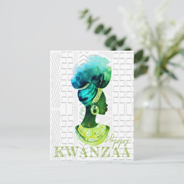 Postal Reina africana (Anverso de pie)