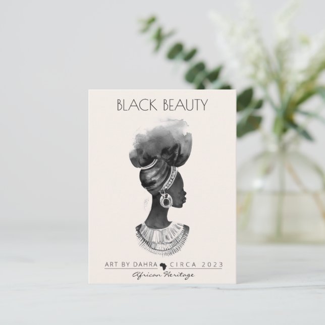 POSTAL REINA AFRICANA (Anverso de pie)