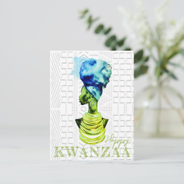 Postal Reina Africana (Anverso de pie)