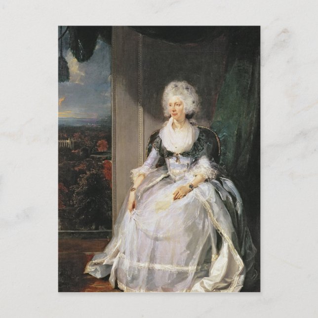 Postal Reina Charlotte, 1789-90, esposa de George III (Anverso)