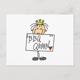 Postal Reina de Barbacoa de Figura de Palo