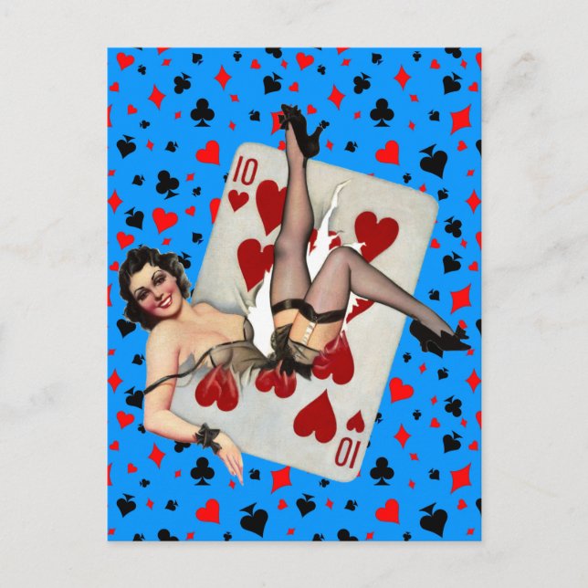 Postal Reina de corazones rotos (Anverso)