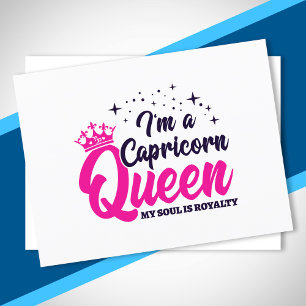 Postal Reina de cumpleaños de Capricornio Signo del zodia