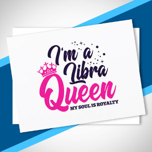 Postal Reina de cumpleaños de Libra Signo de astrología A