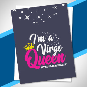 Postal Reina de cumpleaños de Virgo Astrología Agosto Sep