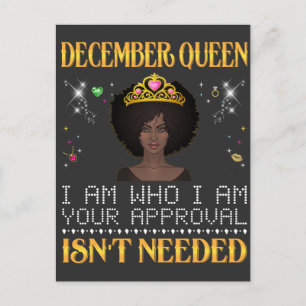 Postal reina de diciembre soy quien es tu aprobación no n
