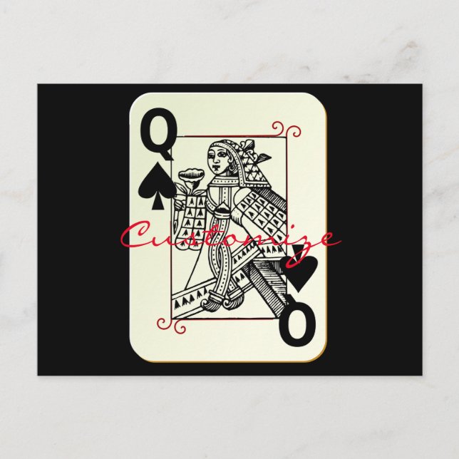 Postal Reina de espadas Thunder_Cove (Anverso)