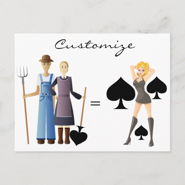 Postal Reina de espadas Thunder_Cove, esposa de un granje (Anverso)