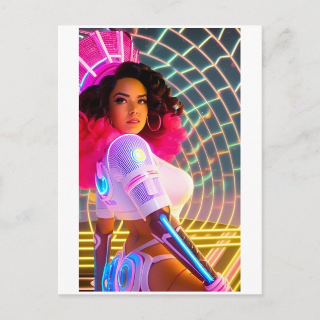 Postal Reina de galaxia Mardi Gras (Anverso)