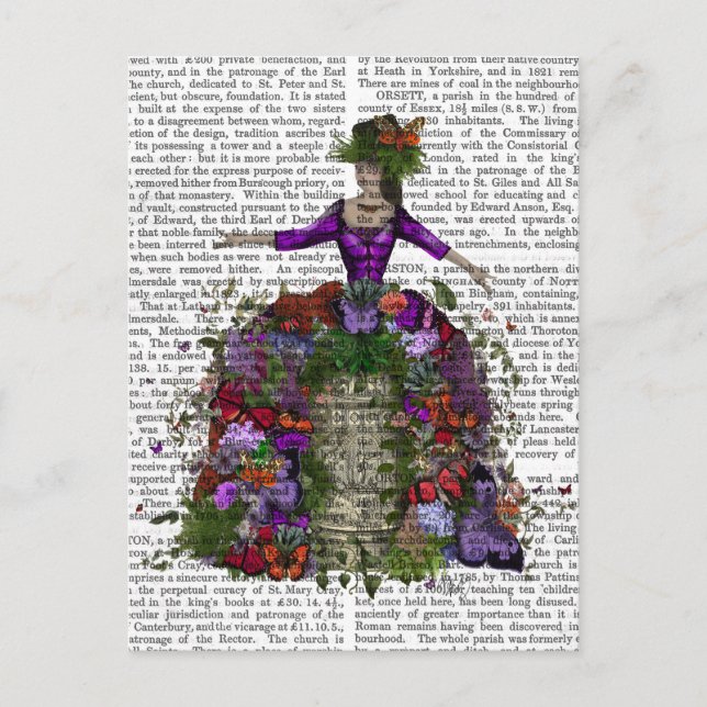 Postal Reina de la casa de mariposas (Anverso)