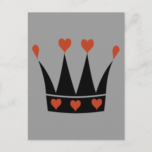 Postal Reina de la corona de los corazones (Anverso)