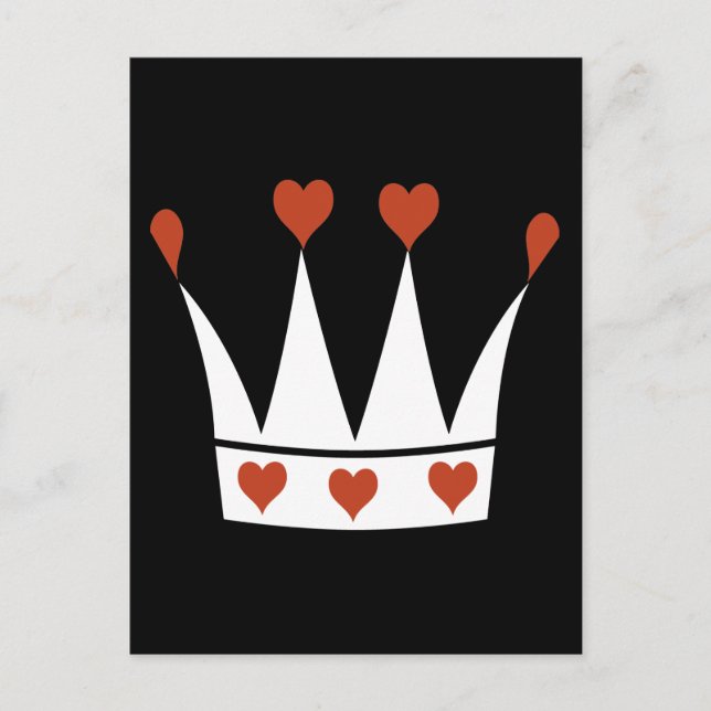 Postal Reina de la corona del corazón (Anverso)