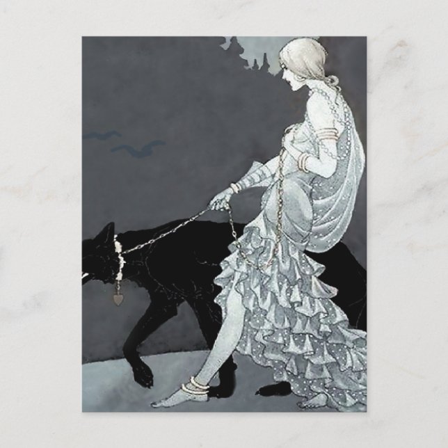 Postal "Reina de la noche" por Marjorie Miller (Anverso)