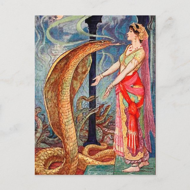 Postal Reina de las serpientes (Anverso)