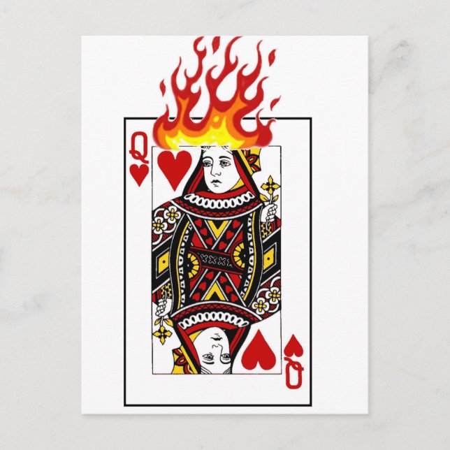 Postal Reina de llamas (Anverso)