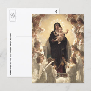 Postal Reina de los ángeles Regina Angelorum por Bouguere