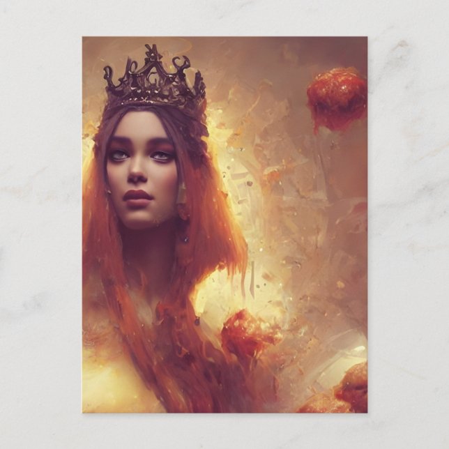 Postal Reina de lucha alimentaria de Meatballl (Anverso)