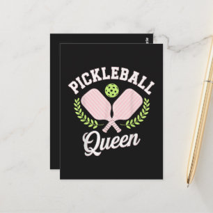Postal Reina de Pickleball Divertido Jugador de Picklebal