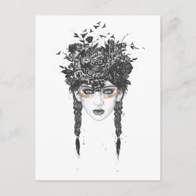 Postal Reina de verano (Anverso)