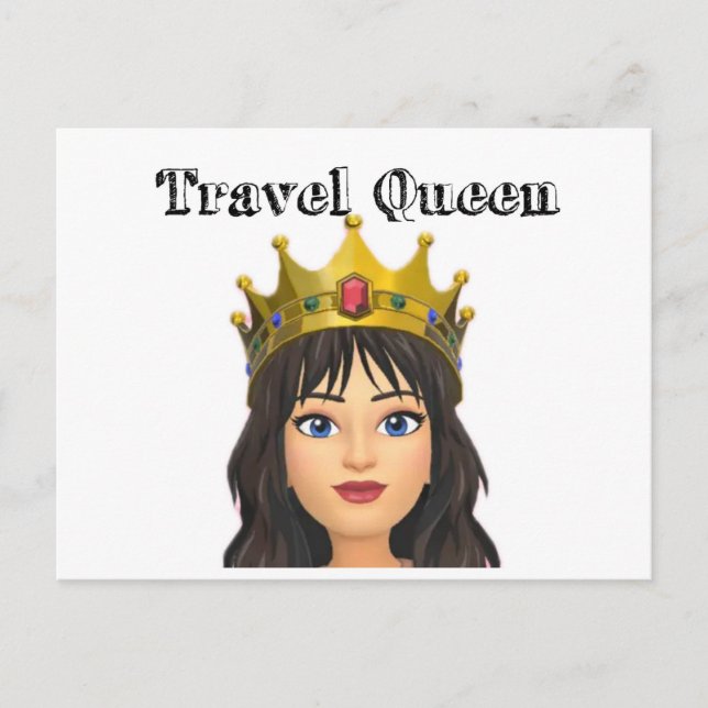Postal Reina de viajes (Anverso)