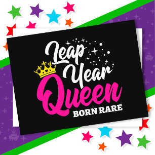 Postal Reina del año bisiesto 29 de febrero Cumpleaños Dí