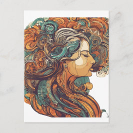 Postal Reina del Boho Afro - Artista colorido