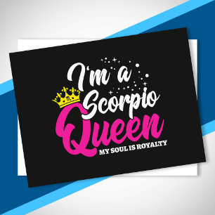 Postal Reina del cumpleaños de Escorpio Octubre Noviembre