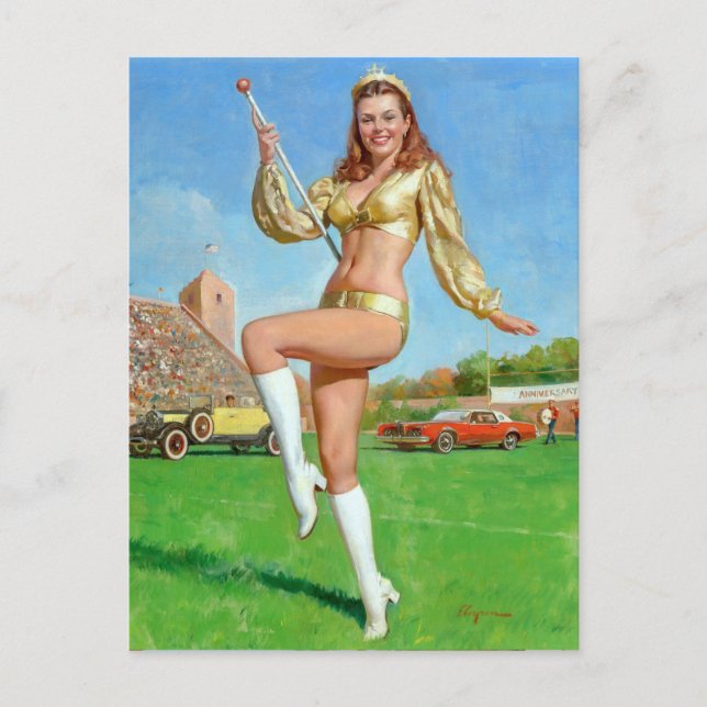 Postal Reina del desfile (Anverso)