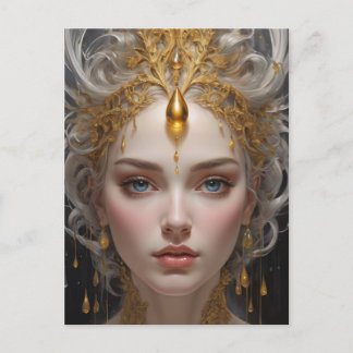 Postal Reina elegante de una isla de hadas