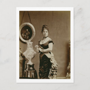 Postal Reina Emma (1836-85) (fotografía sepia)