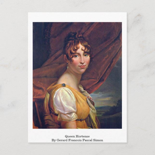 Postal Reina Hortense De Gerard Francois Pascal Simon (Anverso)