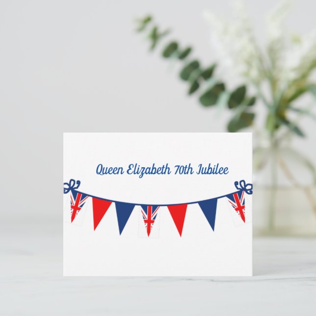 Postal Reina Isabel 70 de Jubileo (Anverso de pie)