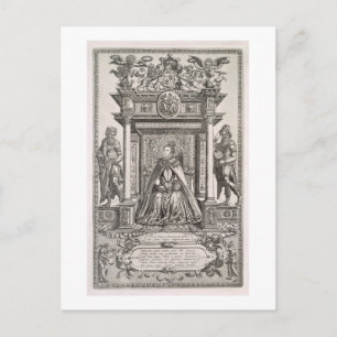 Postal Reina Isabel I (1533-1603) como patrocinadora de G