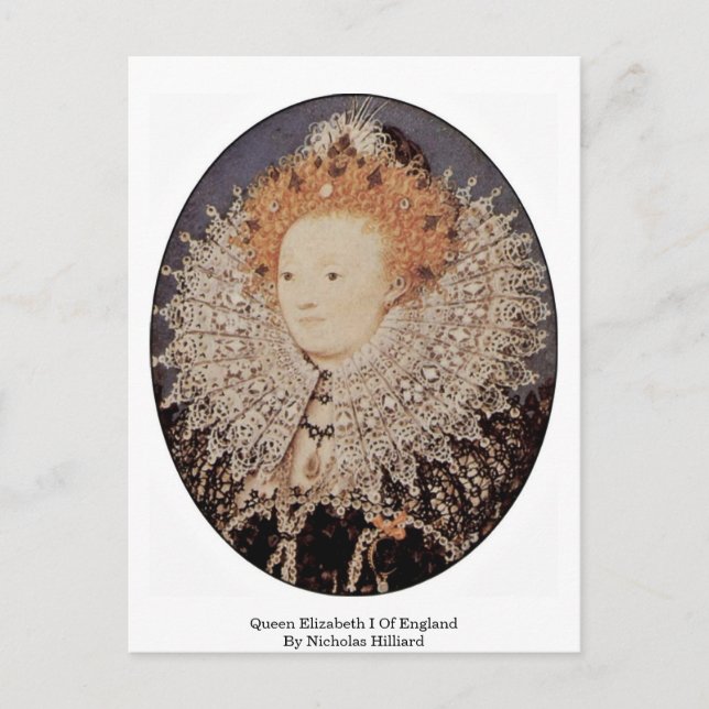 Postal Reina Isabel I De Inglaterra Por Nicholas Hilliard (Anverso)