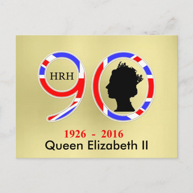 Postal Reina Isabel II De Inglaterra Cumpleaños 90 (Anverso)
