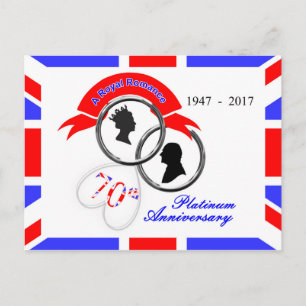 Postal Reina Isabel Príncipe Felipe 70 Aniversario